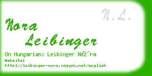nora leibinger business card